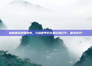 柏林联合顽强拼搏，力战德甲巨头莱比锡红牛，最终战平！