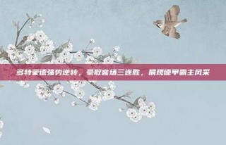 多特蒙德强势逆转，豪取客场三连胜，展现德甲霸主风采