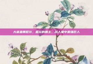 大鲨鱼奥尼尔，篮坛的霸主，名人堂中最强巨人