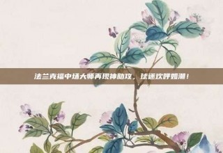 法兰克福中场大师再现神助攻，球迷欢呼如潮！