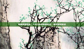 曼联艰难取胜，1-0力克阿斯顿维拉，展现坚韧意志