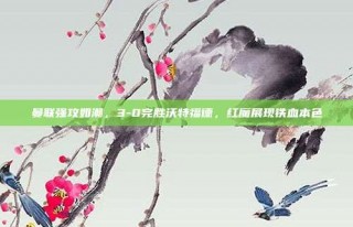 曼联强攻如潮，3-0完胜沃特福德，红魔展现铁血本色