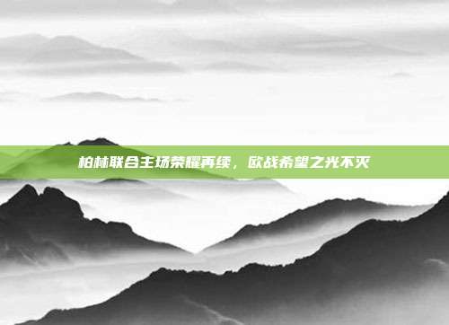 柏林联合主场荣耀再续，欧战希望之光不灭  第1张