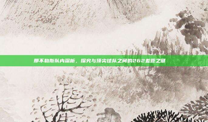 那不勒斯队内深析，探究与顶尖球队之间的262差距之谜📉  第1张