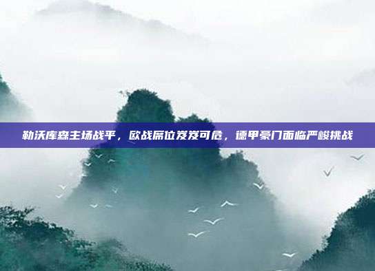 勒沃库森主场战平，欧战席位岌岌可危，德甲豪门面临严峻挑战  第1张